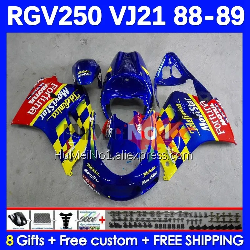 

Body Kit For SUZUKI SAPC VJ21 RGV250 Movistar red RGVT250 VJ 21 88-89 40No.12 RGV-250 RGV 250 RGVT-250 88 89 1988 1989 Fairings