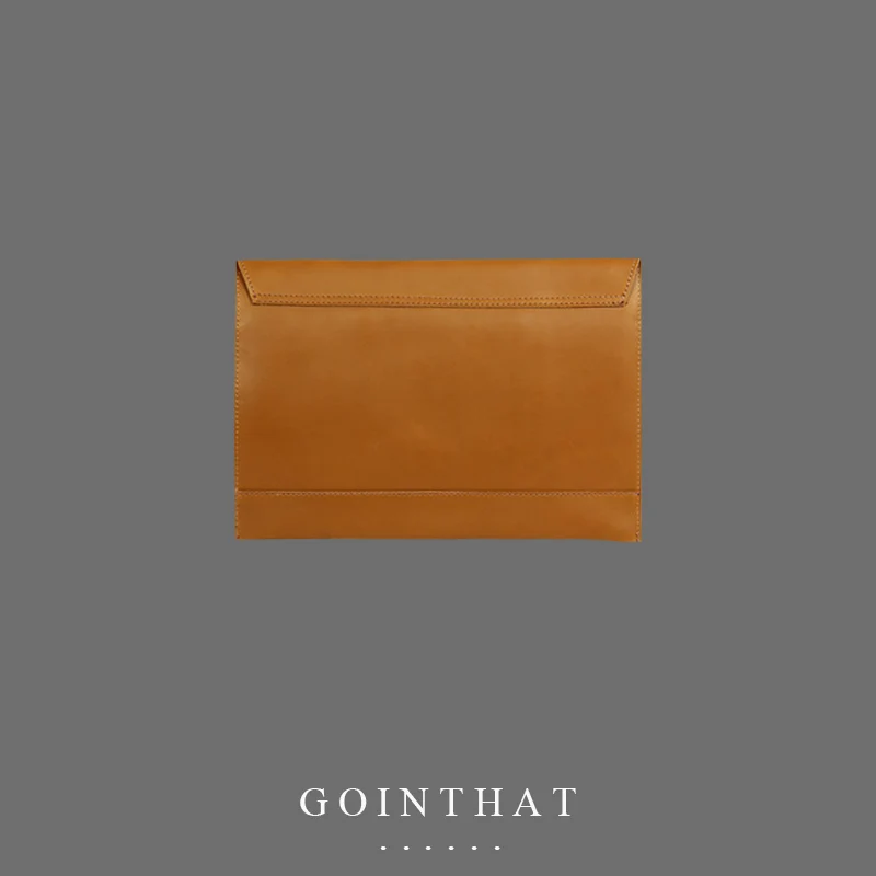 Large A4 File Folder Document Laptop Bag Business Handbag Women Briefcase Original Genuine Leather Men Envelope Messenger Clutch