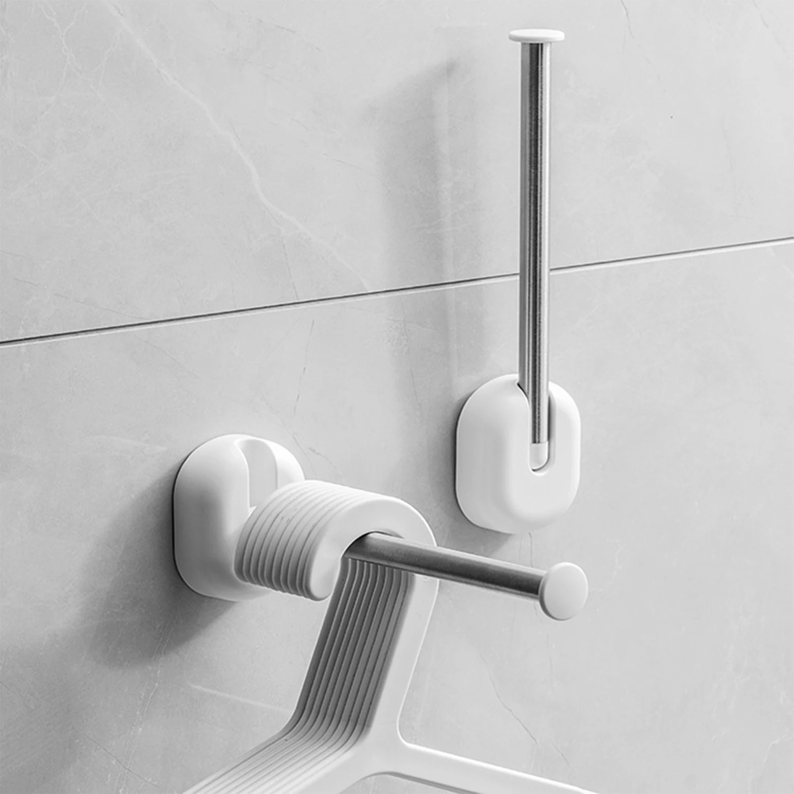 

Wall Mounted Clothes Drying Rack Strong Load Capacity Easy to Install Bathroom Wall Towel Holder Flip-Up Wall Hanging Coat Rack