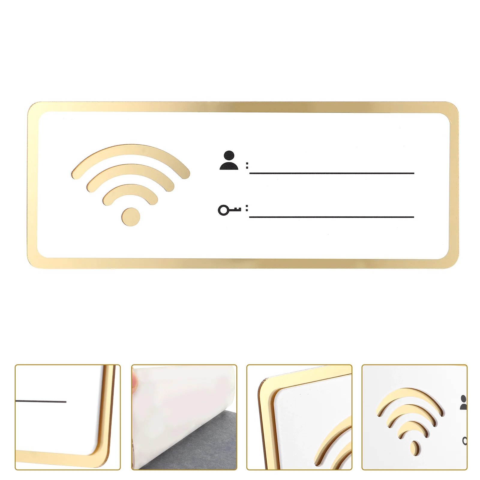 

White Decor WiFi Password Sign White Ornament Hotel Wifi Chalkboard The Office Ornaments Wifi Wall Plaques Acrylic Wifi Sign