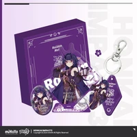 anime cosplay keychain game honkai impact 3 raiden mei 2022 birthday memorial gift box acrylic stand metal badge pendant xmas