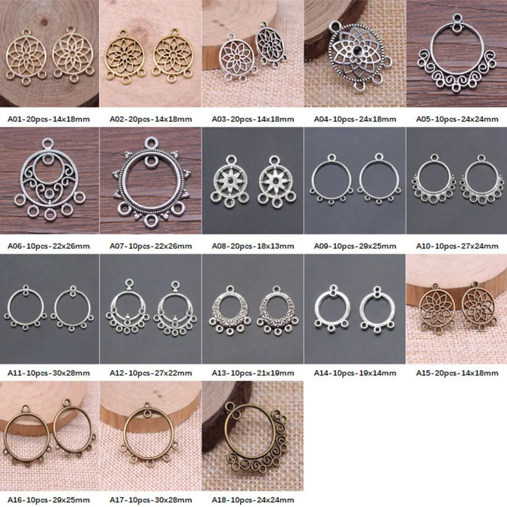 

New Arrival Circular Hollow Connection Charms For Jewelry Making Gifts For Women