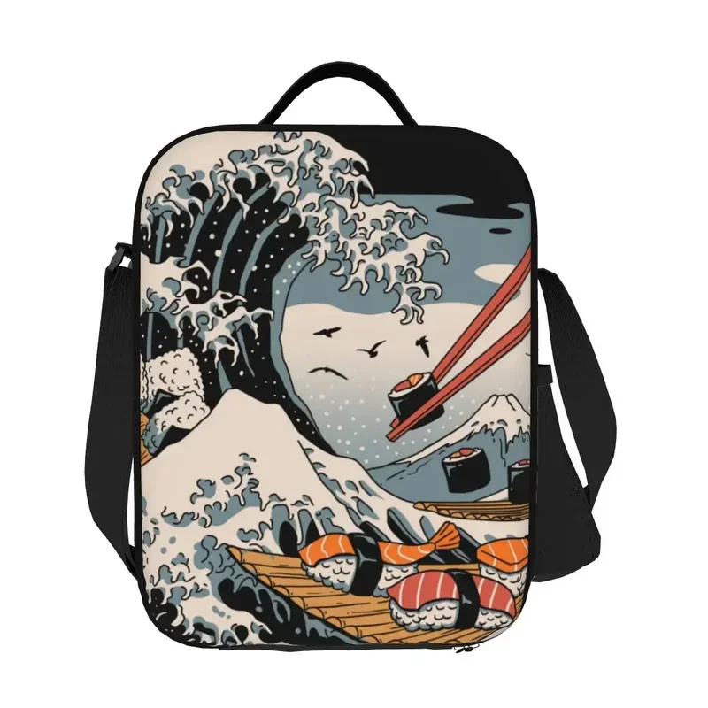 Большая суши волна лодка термальная изолированная сумка для ланча японский
