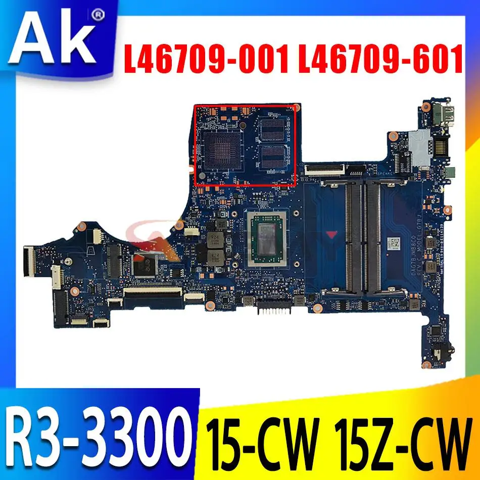 

For HP Pavillion 15-CW Laptop Motherboard 15Z-CW TPN-Q210 R3 3300U CPU L46709-001 L46709-601 DAG7BJMB8C0 G7BJ DAG7BFMB8D0 G7BF