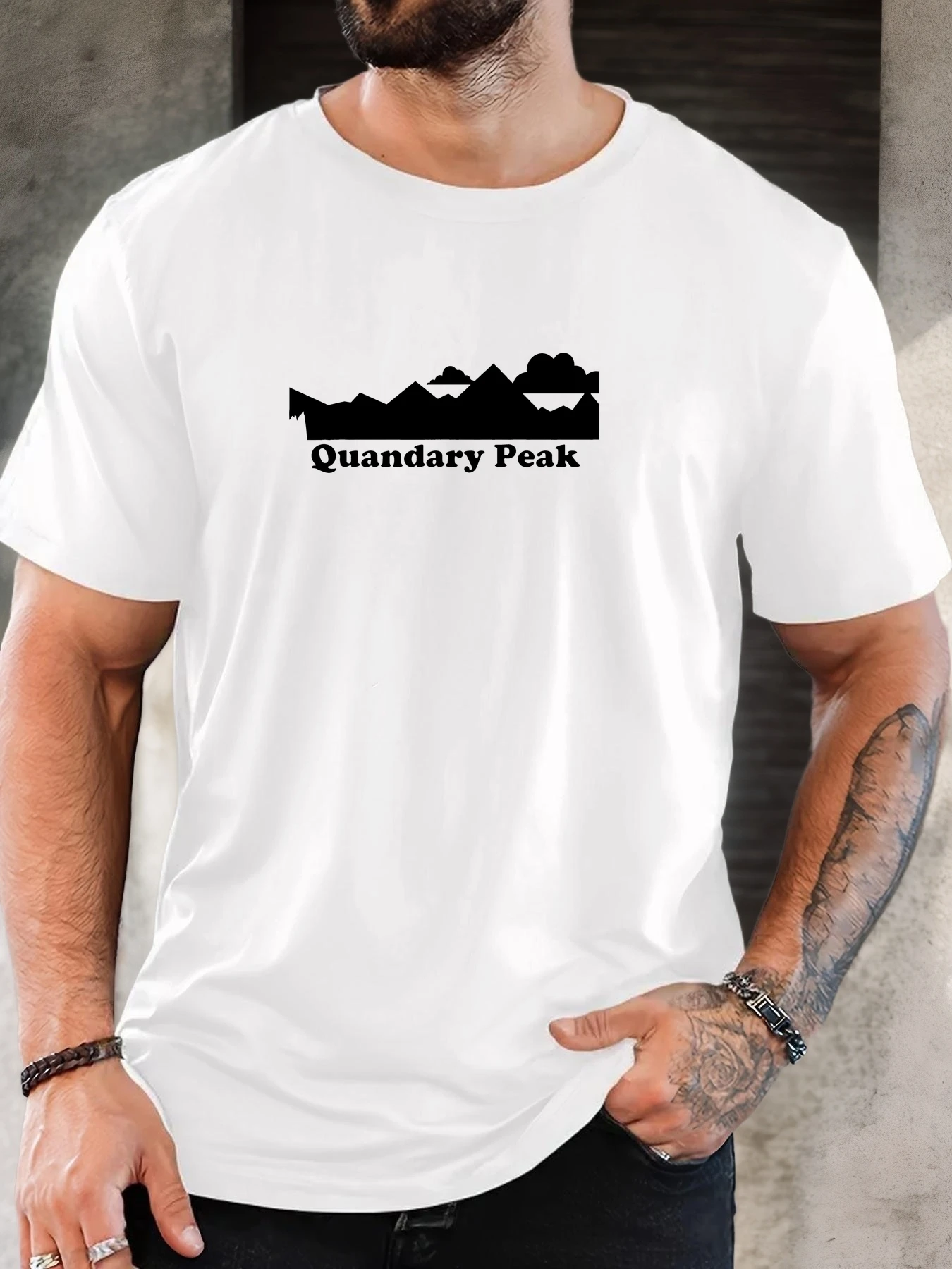 Фото Мужская Quandary Peak Pattern Летняя повседневная футболка с коротким вырезом №3