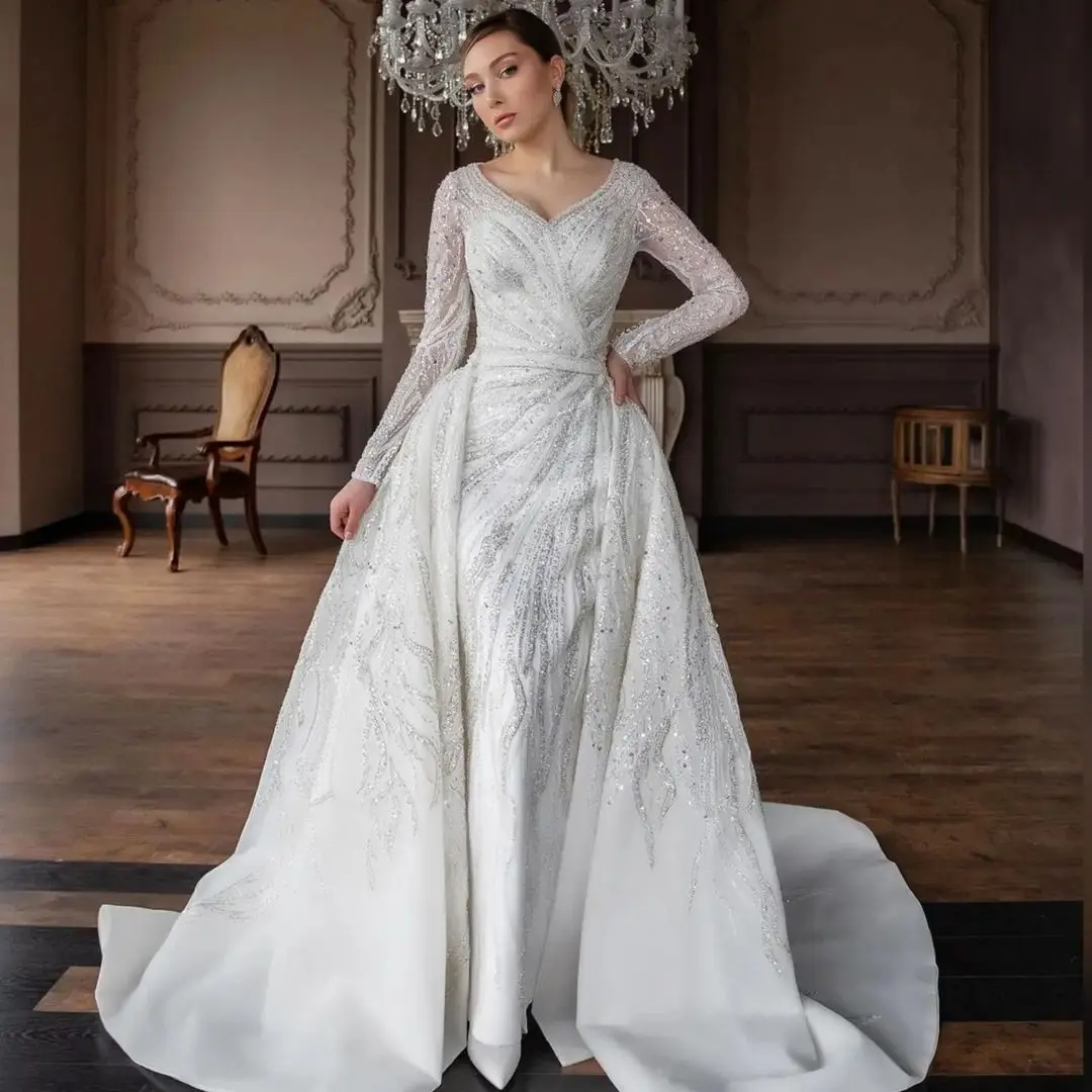 

Платья для торжественных случаев 2023 женские великолепные модные платья в пол со съемным шлейфом для выпускного вечера могут быть изготовлены на заказ