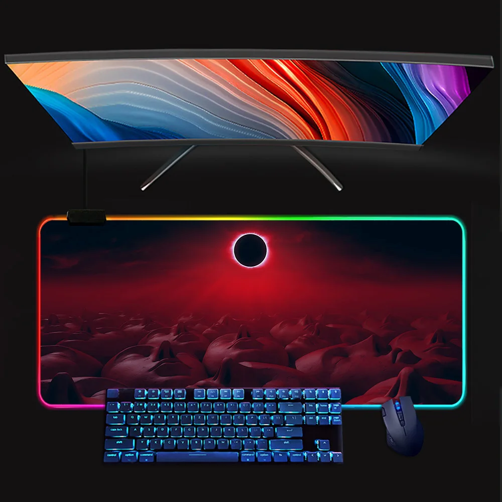 Коврик для мыши и клавиатуры с RGB-подсветкой
