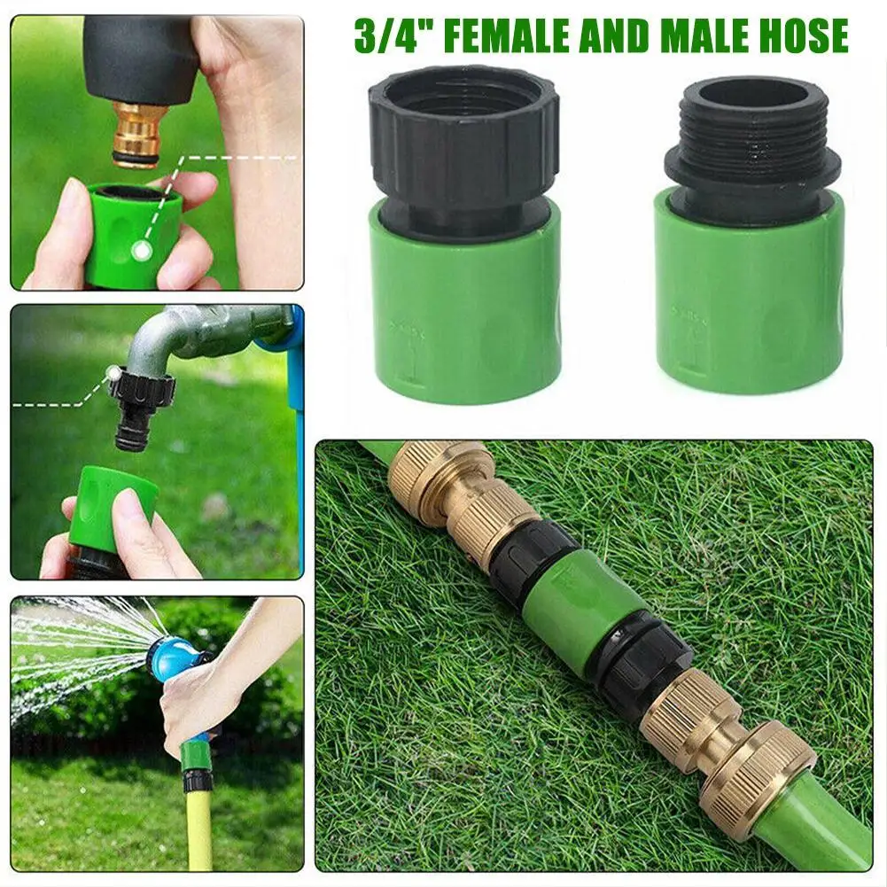 

Quick Connector Nipple EURO USA 3/4 Inch Male Female Threaded Hose Pipe Adapter For Garden Hose Drip Irrigation Watering System