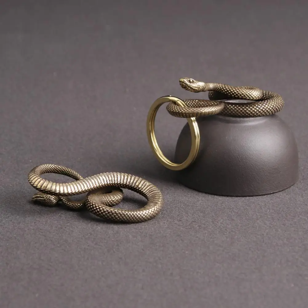 

Snake Model High Simulation Snake Figurine Fantasy Brass Vintage Style Snake Statue for Office