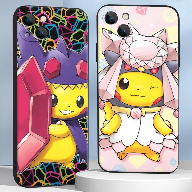 

Pokemon Pikachu Phone Cases For iPhone 11 12 Pro MAX 6S 7 8 Plus XS MAX 12 13 Mini X XR SE 2020 Coque Soft TPU Carcasa