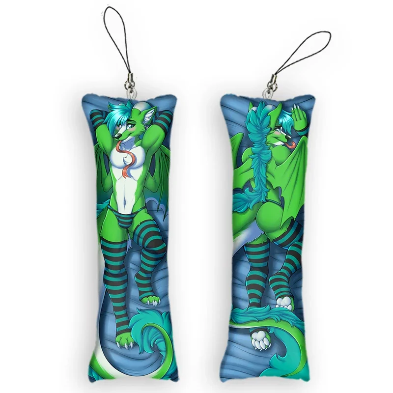 Модный мини-брелок Dakimakura в стиле аниме Zeraora Lightning Cat пушистый брелок подвесной