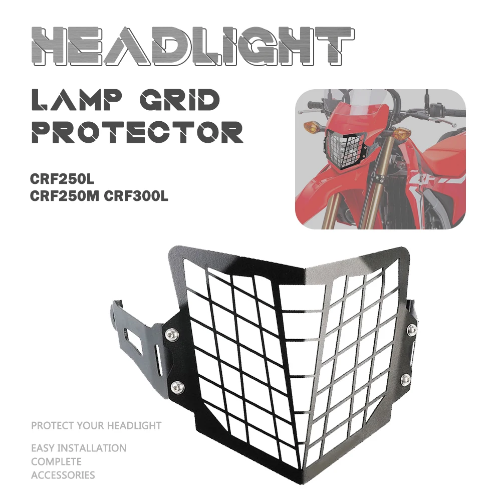 

Motorcycle Accessories For Honda CRF250L CRF250M CRF300L 2012-2023 Headlight Protector Grille Guard Cover CRF 250L 250M 300L