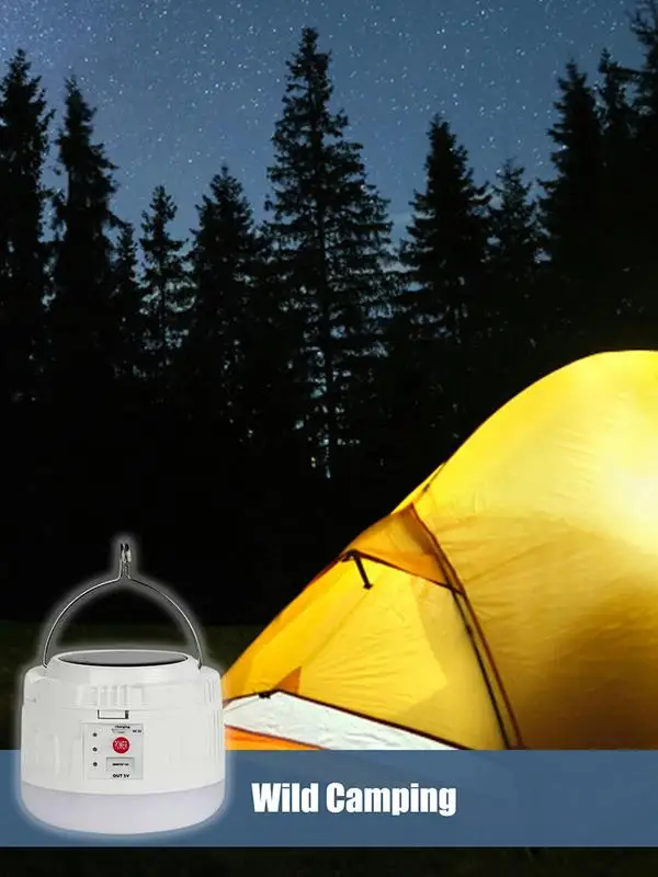 

LED Rechargeable Lanterns Solar Outdoor USB Rechargeable Lamp Portable Lanterns For Garden Patio Tent Lamp For Hiking Fishing