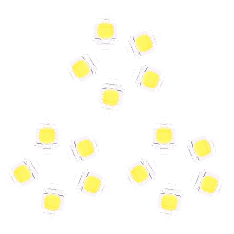 

15 PCS IC Светодиодная лампа, теплый белый свет 10W 3200K 800LM 9 - 12V