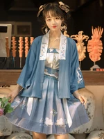 springsummer new chinese style thin sunscreen shirt improved hanfu song dynasty short stuffed women three piece suit