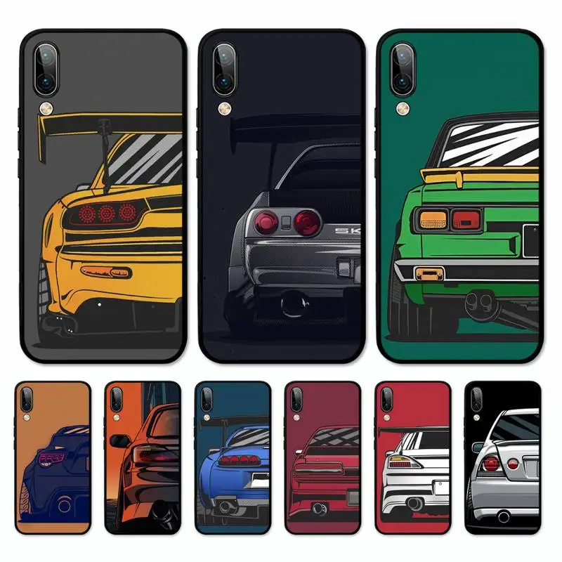 

Japan JDM Sports Cars Comic Phone Case for Vivo Y91C Y11 17 19 17 67 81 Oppo A9 2020 Realme c3