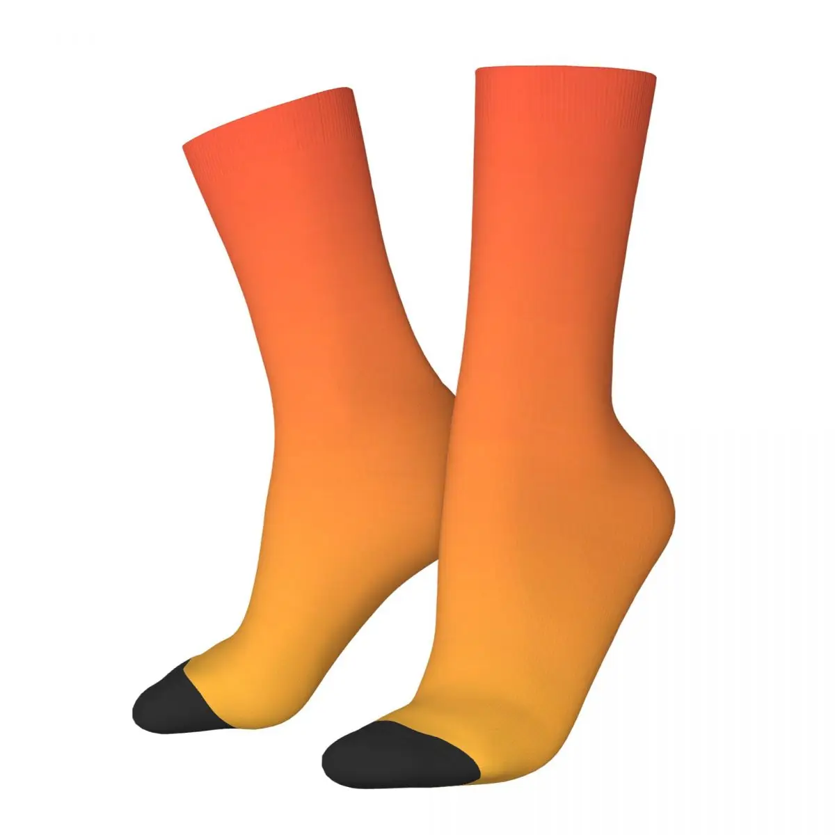 

Hip Hop Vintage Modern Trendy Abstract Yellow Orange Ombre Crazy Men's Socks Gradient Colorful Harajuku Printed Crew Sock