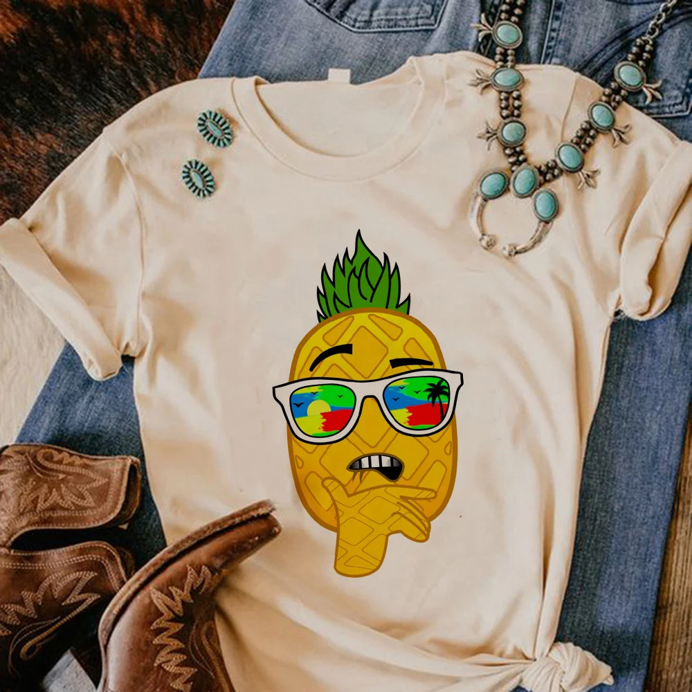 

Pineapple t-shirts women graphic Y2K manga t-shirts female manga y2k clothing