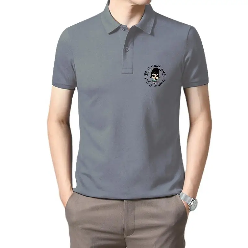 

Golf wear men Yoshitomo Nara life is only one Cute Girl Japanese Anime Cartoon Cotton Men New TEE Womens polo t shirt for men