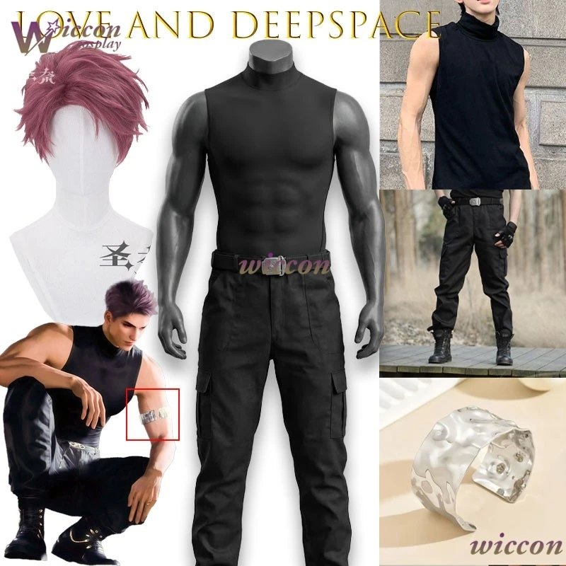 Фото Мужской косплей-костюм: жилет Valko Cos Vest Love and Deepspace, безрукавка для косплея по аниме-игре, мужской костюм на Хэллоуин №4