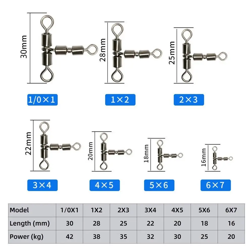 Соединитель для рыболовных крючков вертлюг подшипник тройной твердый