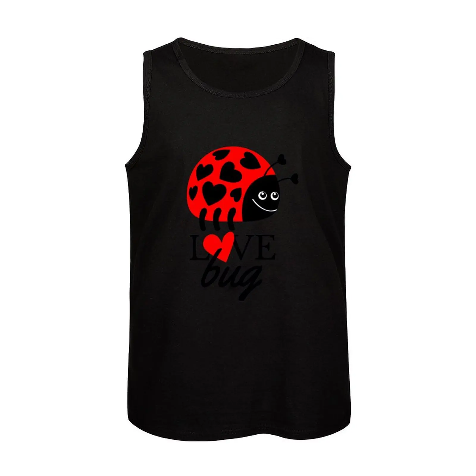 Мужская футболка без рукавов с принтом божья коровка