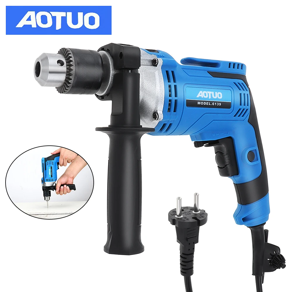 Electric Drill 220V 710W Adjustable High Power Impact with Hanging Design and 10mm /13mm Chuck for Handling Screws / Punching