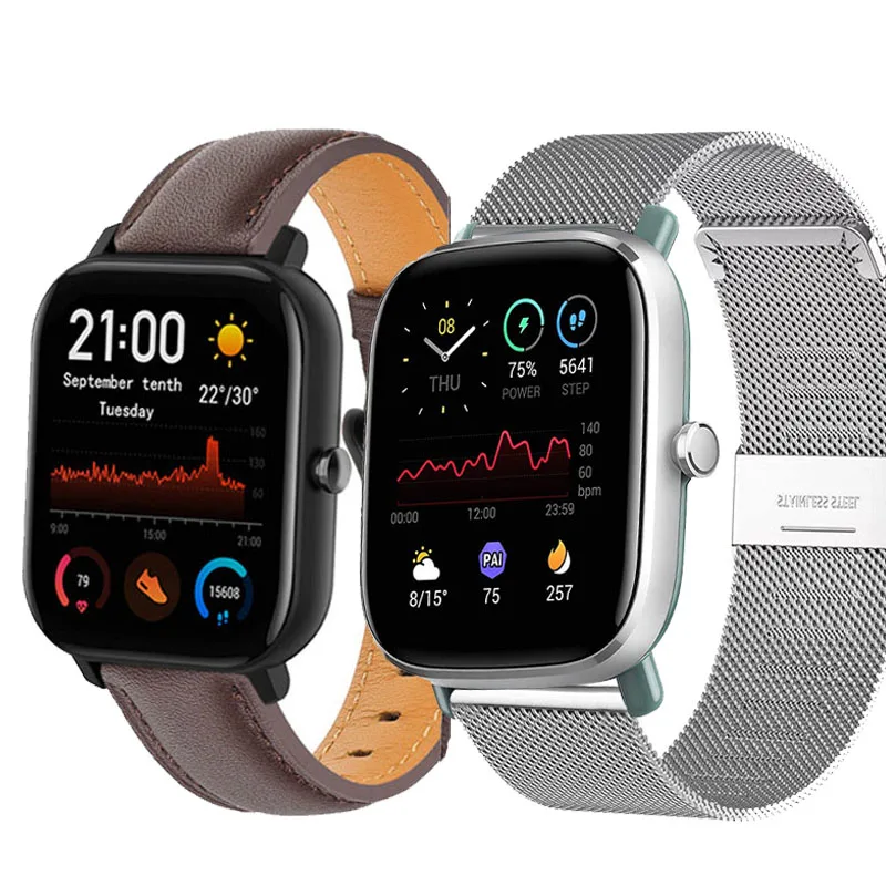 

Milanese Strap For Xiaomi Huami Amazfit Bip 3 Pro U S Lite GTS 3 2 2e Mini Bracelet Leather Watchband