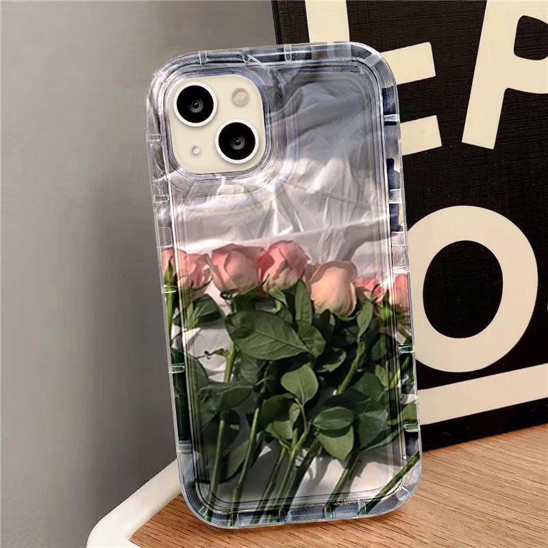 

Pink Rose Florals Case For Xiaomi Redmi Note 11 10 9 8 Pro Case Redmi Note10 11 S 9S 10S 11S Mi 11 Lite 5G NE 9C NFC 9T 9A Cover
