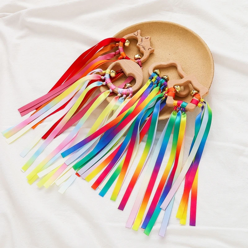 

Деревянная Радужная лента, Детская сенсорная игрушка Монтессори для малышей