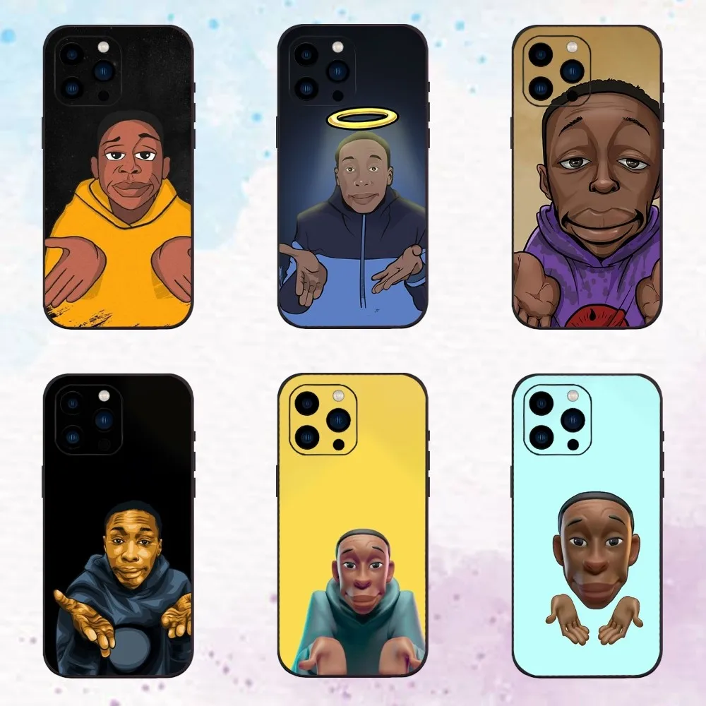 Забавный чехол для телефона с героями мультфильмов Khaby Lame iPhone 11 12 13 14 15 Pro Max Mini Plus XS