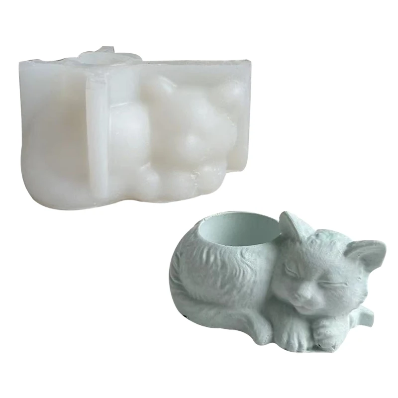 

N58F Succulents Flower Pot Resin Silicone Mold Suitable for Diy Garden Concrete Flower Pot Candle Holder Crafts Home Decor