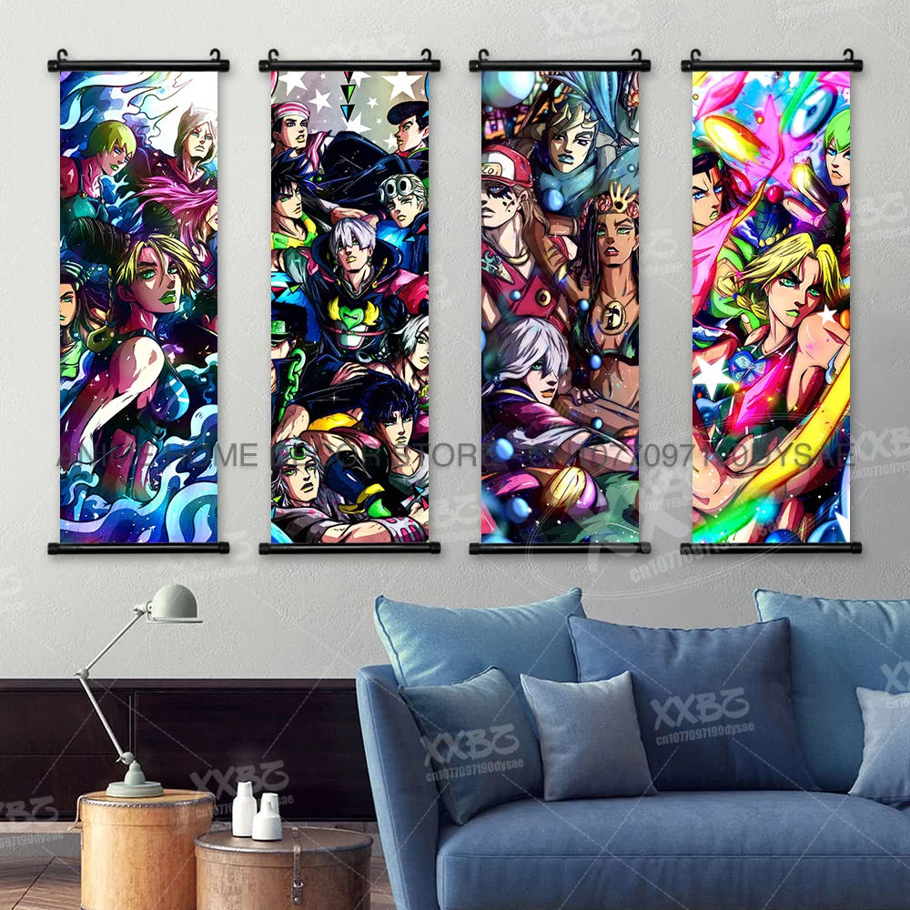 JoJo's Bizarre Adventure Interior Hanging Painting Anime Poster Jodio Joestar Home Decor Scrolls Picture Wall Artwork Wallpaper
