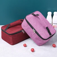 insulation thermal portable square lunch bag thickened oxford cloth picnic bento boxes food stoarge cooler bags container