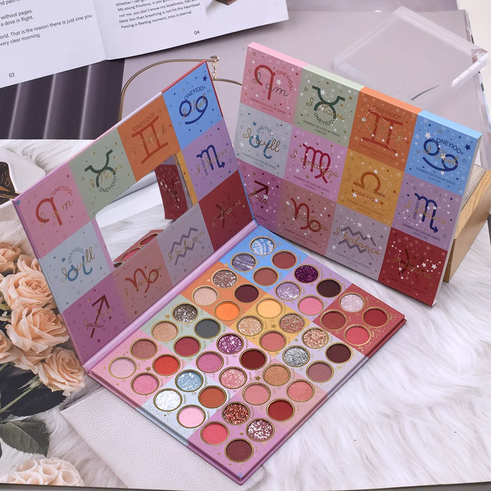 

Matte Glitter Eyeshadow Palette Chinese Makeup Plate Eye Shadow Powder Eyes Pigments Neon Metallic Sequins Multicolor Cosmetics