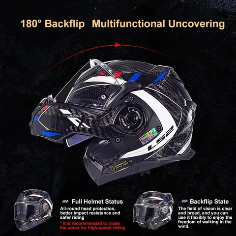Ls2 modular helmet carbon AliExpress
