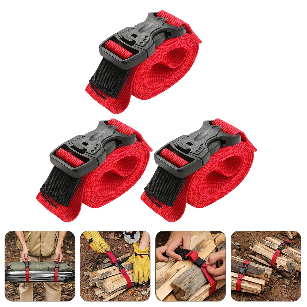 

3 Pcs Truck Tie Cargo Straps Ratcheting Nylon Lashing Plastic Luggage Fastening Belt