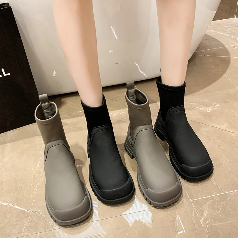 

Женские кроссовки на каблуке, модные однотонные базовые туфли из искусственной кожи без застежек, с круглым носком, до щиколотки, на шнуровк...