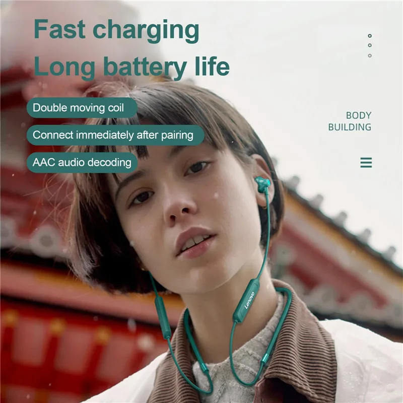 Оригинальные магнитные наушники Lenovo SH1 с шейным ободом беспроводные Bluetooth 5 0 чип