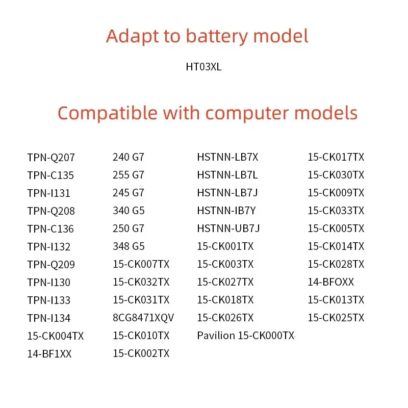 Подходит для ноутбука HP HT03 TPN-Q207 Q208 C135 I131