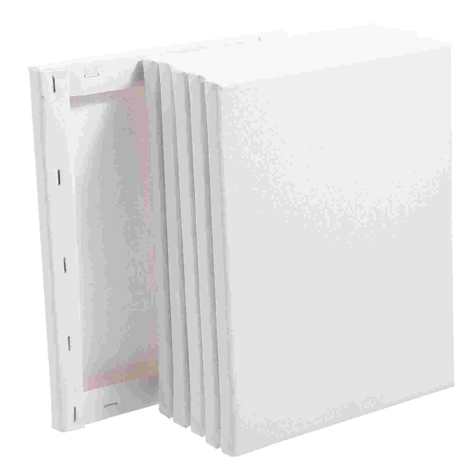 6 шт. холст из чистого хлопка рамка для рисования панель доска пустой белый