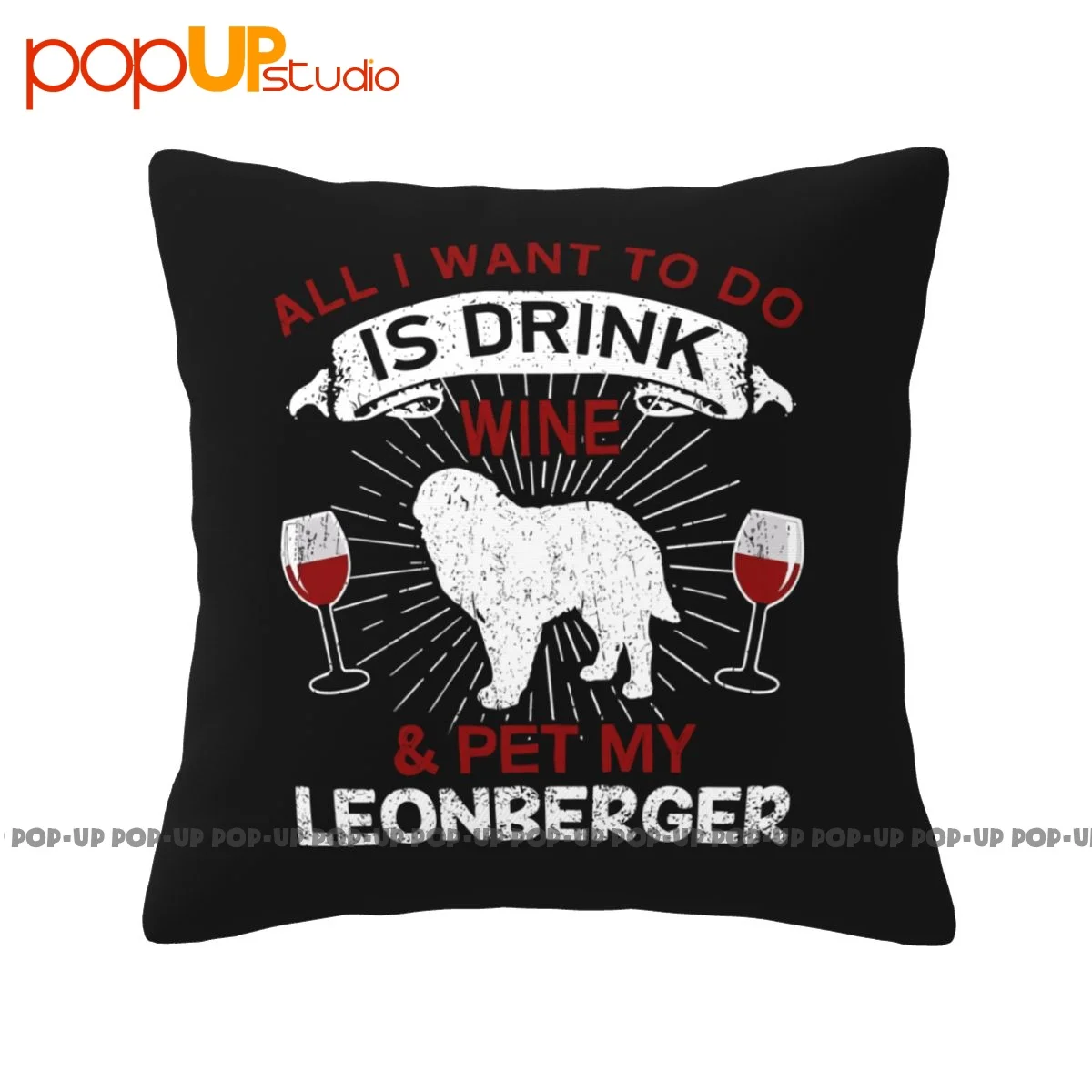 Осенняя наволочка с изображением вина и домашних животных от владельца собаки