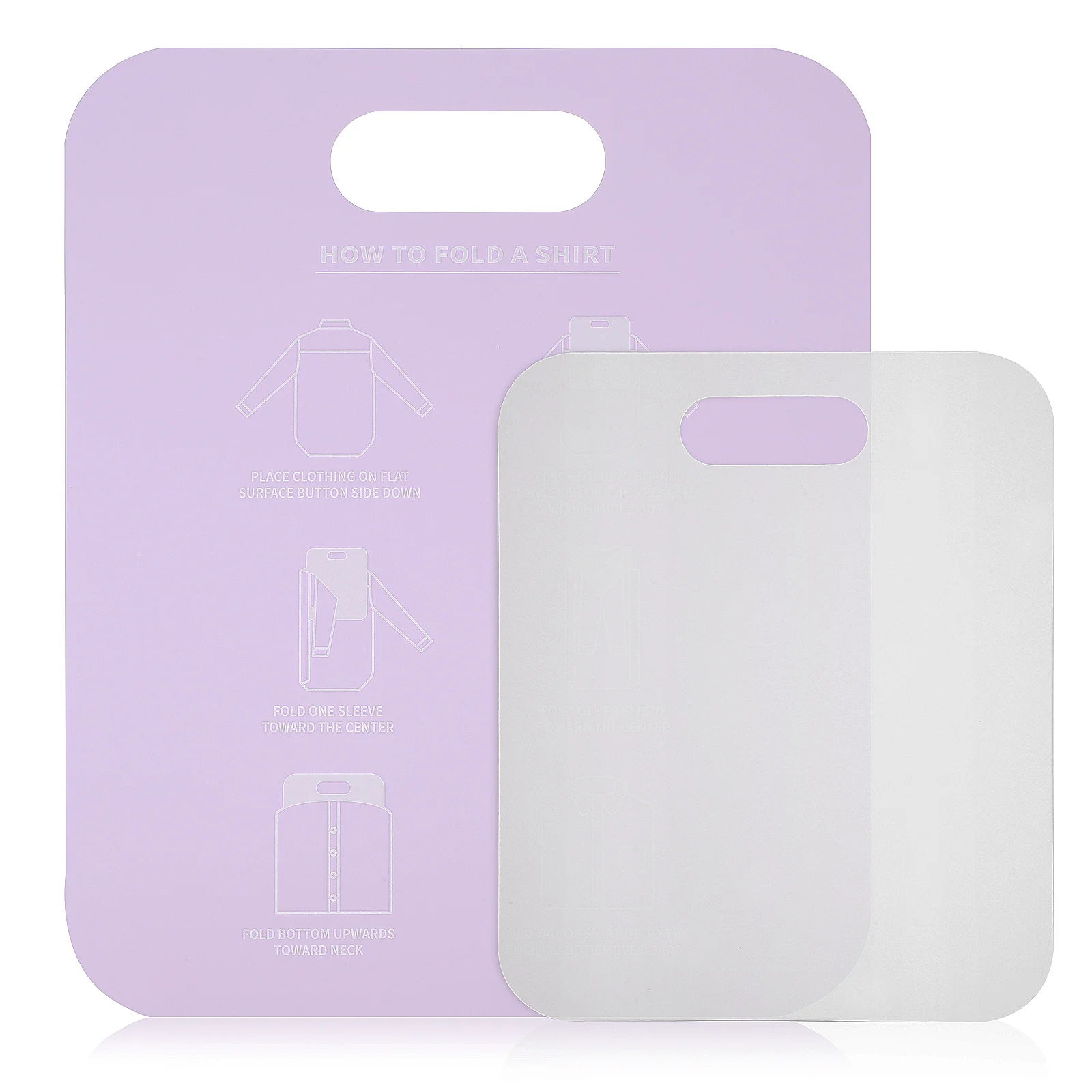 

2 Pcs Clothing Folding Tool Clothes Board Plastic File Folder Boards Adult Shirt T-shirt Portable