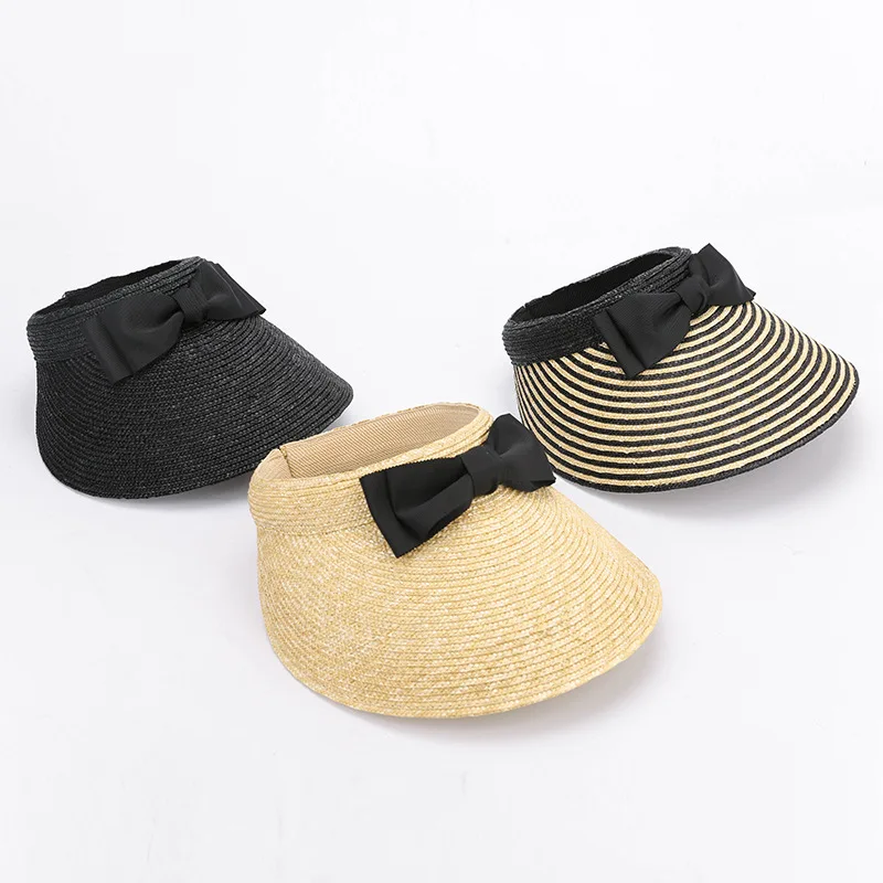 

2022Fairy costume straw sunshade hat girl is prevented bask in straw empty wide-brim hats, Japan and South Korea on holiday bow