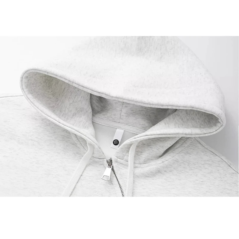 Мужская и женская однотонная толстовка с капюшоном на молнии