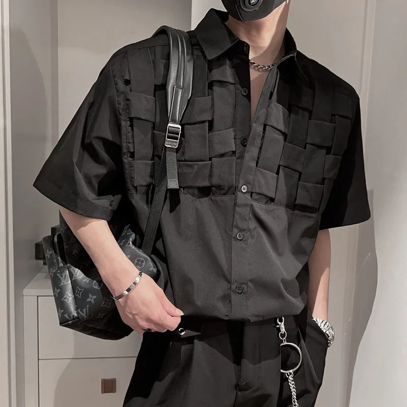 Новинка лета 2023 светильник Роскошная модная мужская рубашка универсальная с