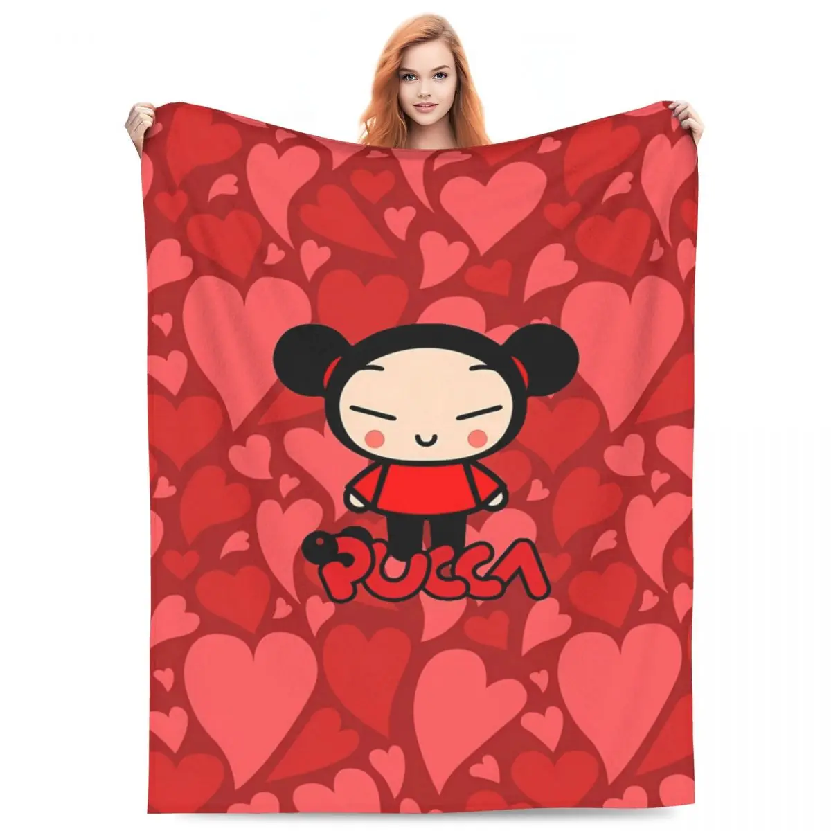 Одеяла Pucca Kawaii теплое мягкое новое плюшевое одеяло для гостиной путешествия