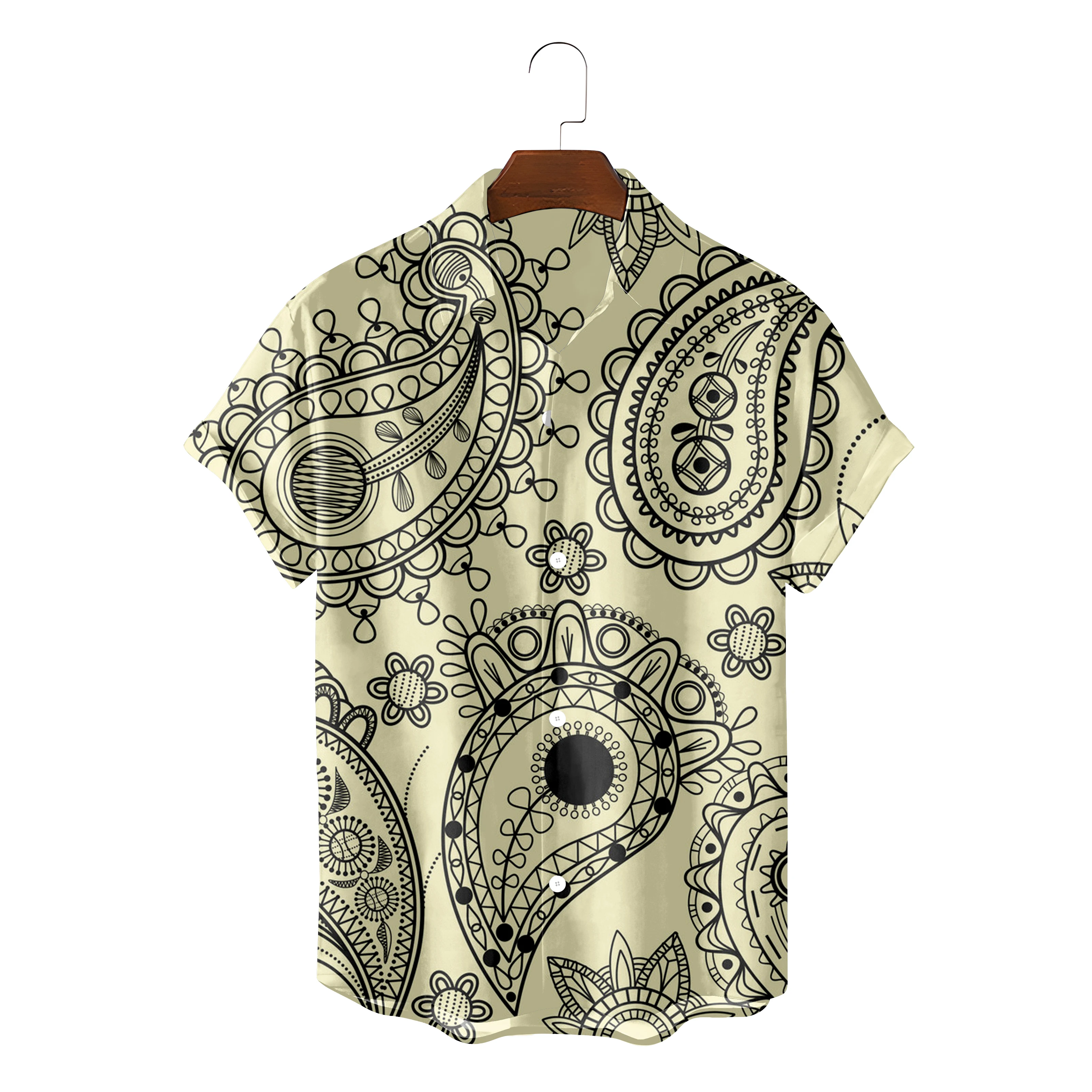 

Fashion Hawaiian Shirt For Men Summer Beach Vintage Clothes Ethnic Tribal Element Camisa Masculina Ropa Hombre Blusas Blouses