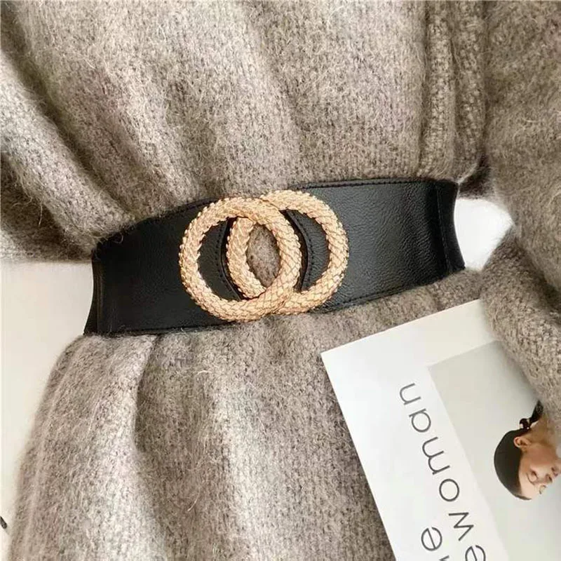 

High Quality Belt For Women Wide Waist Strap Corset Belt Adjustable No Buckle Female Ladies Waistband for Dress Fashion Belts