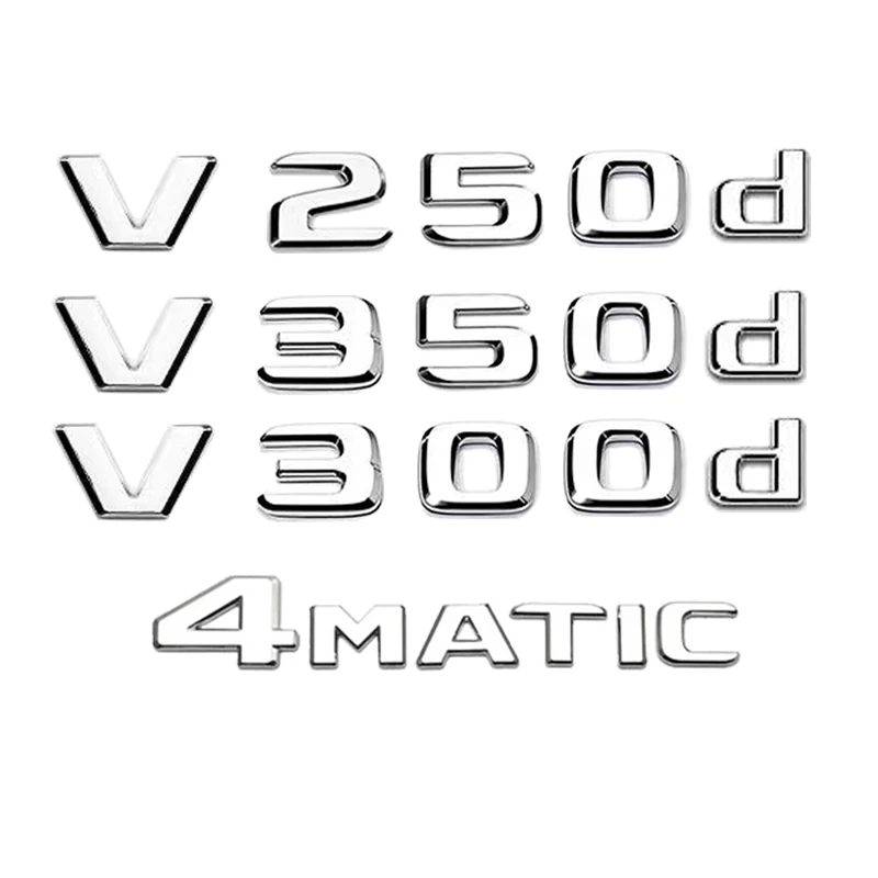 

Багажник автомобиля, табличка с буквами, логотип, эмблема, значок, наклейка для Mercedes Benz V Class W447 V250d V300d V350d V220d 4MATIC, аксессуары